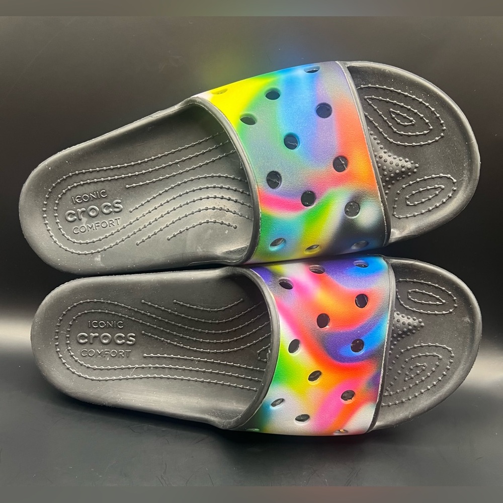 Crocs- Rainbow Color‎ Slides - Picture 4 of 7